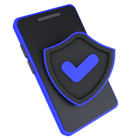 Mobile Security  3D Icon