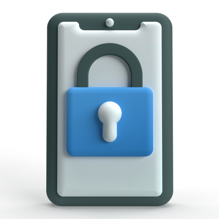 Mobile Security  3D Icon