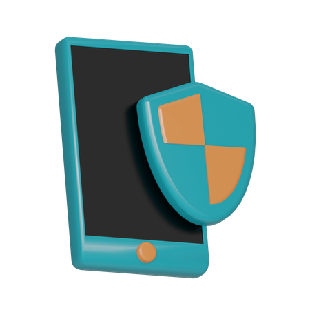 Mobile Security  3D Icon