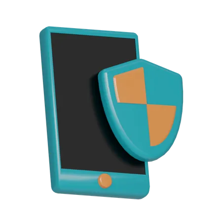 Mobile Security  3D Icon