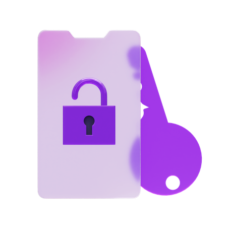 Mobile Security  3D Icon