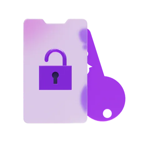 Mobile Security  3D Icon