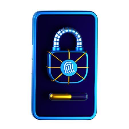 Mobile Security  3D Icon