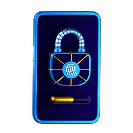 Mobile Security  3D Icon