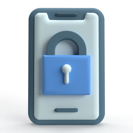 Mobile Security  3D Icon