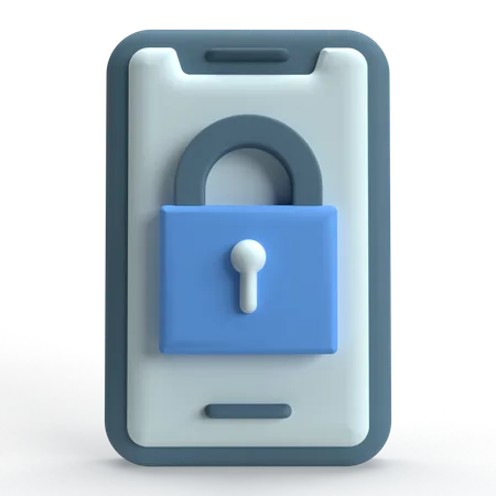 Mobile Security  3D Icon