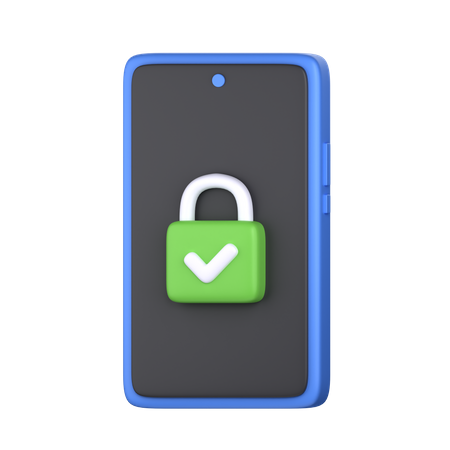 Mobile Security  3D Icon