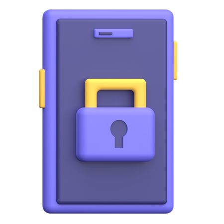 Mobile Security  3D Icon