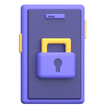 Mobile Security  3D Icon