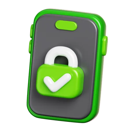 Mobile Security  3D Icon