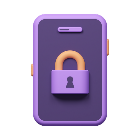 Mobile Security  3D Icon