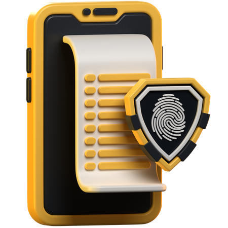 Mobile Security  3D Icon