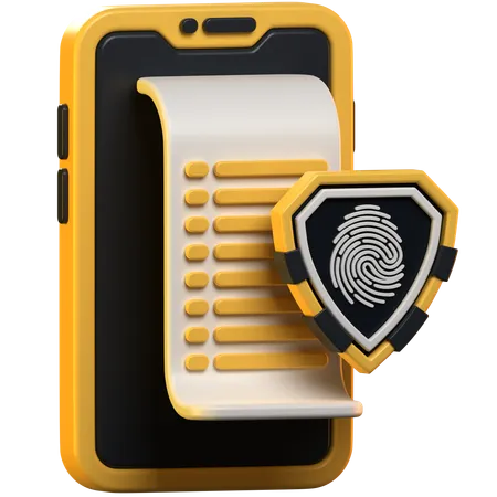 Mobile Security  3D Icon