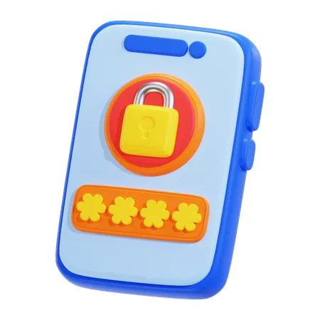 Mobile Security  3D Icon