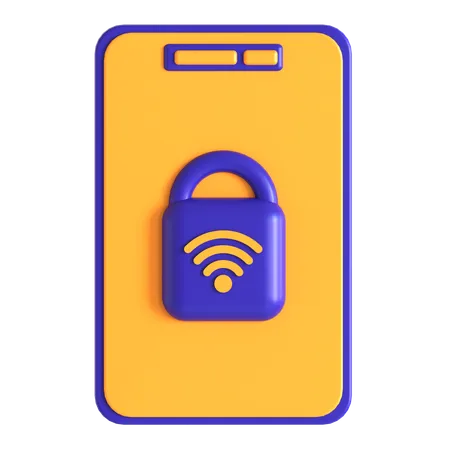 Mobile Security  3D Icon