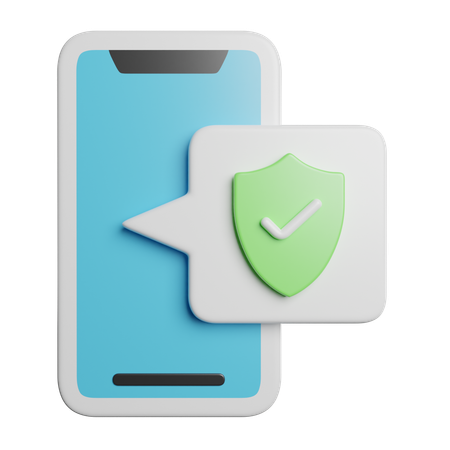 Mobile Security  3D Icon