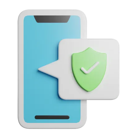 Mobile Security  3D Icon