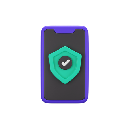 Mobile Security  3D Icon