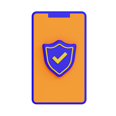 Mobile Security  3D Icon
