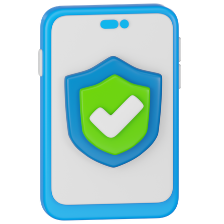 Mobile Security  3D Icon