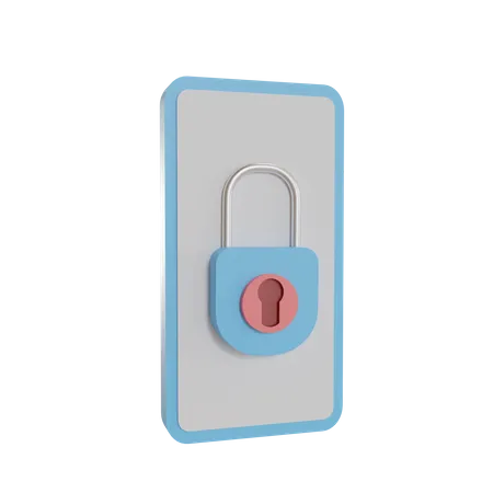 Mobile Security  3D Illustration