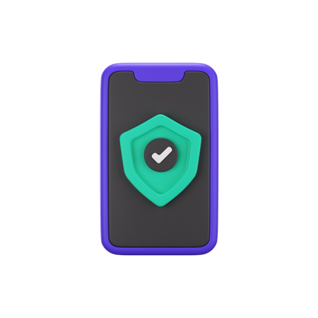 Mobile Security 3D Icon