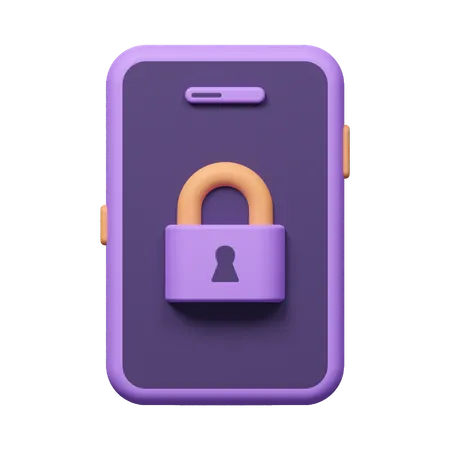 Mobile Security 3D Icon