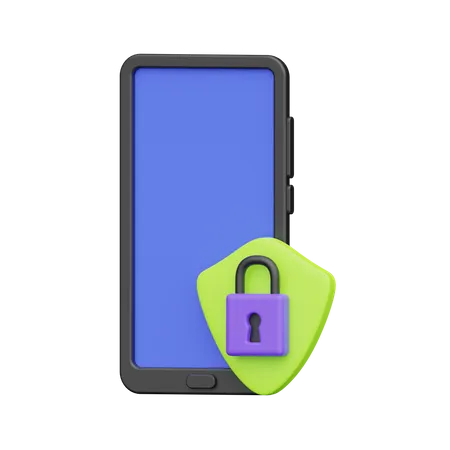 Mobile Security  3D Icon