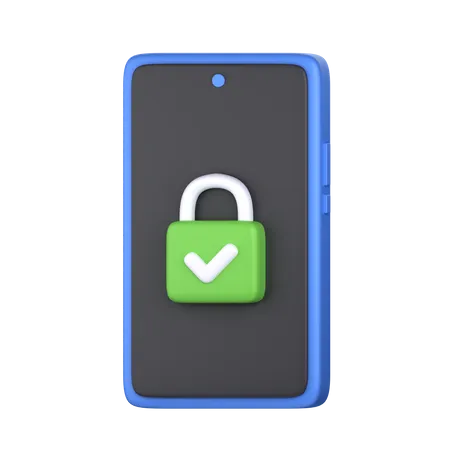Mobile Security 3 D Icon Perfect For Cyber Security Theme 3D Icon