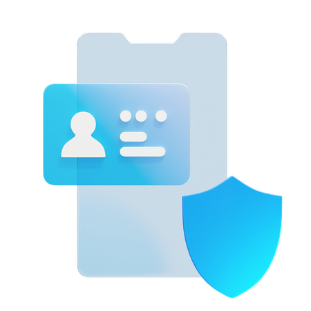 Mobile Security Certificate  3D Icon