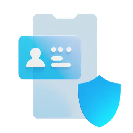 Mobile Security Certificate  3D Icon