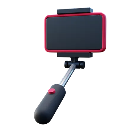 Mobile Selfie Stick 3 D Render 3D Icon