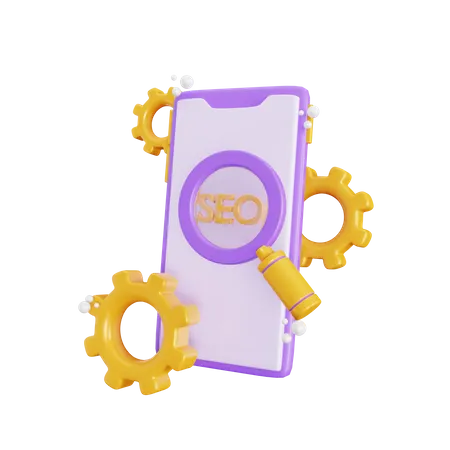 Mobile SEO-Optimierung  3D Icon