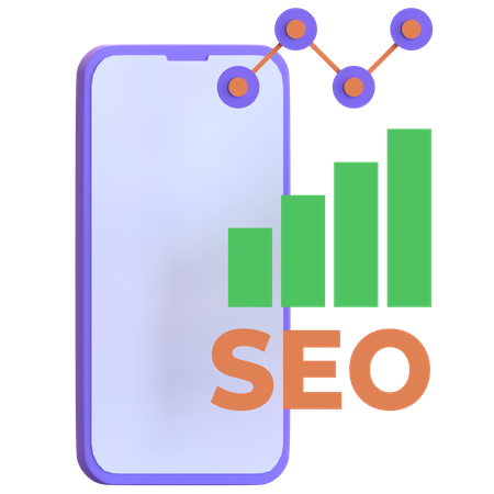 Mobile Seo Optimization  3D Illustration