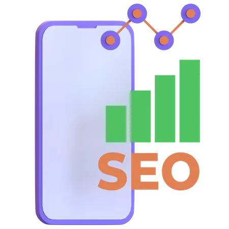 Mobile Seo Optimization  3D Illustration