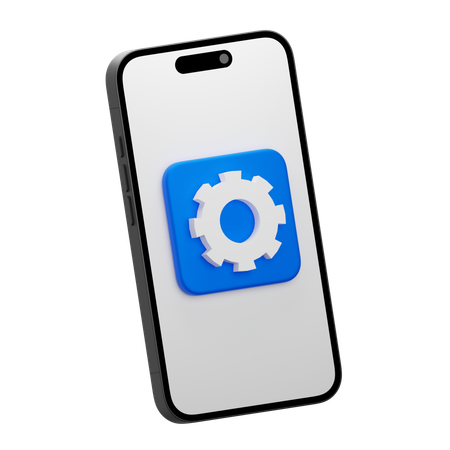 Mobile Setting  3D Icon