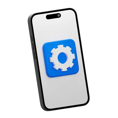 Mobile Setting  3D Icon