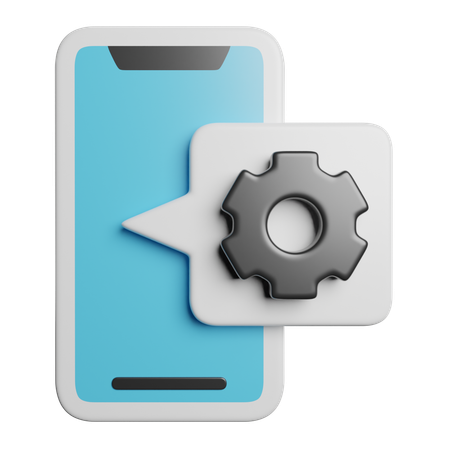 Mobile Setting  3D Icon