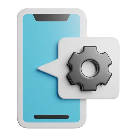 Mobile Setting  3D Icon
