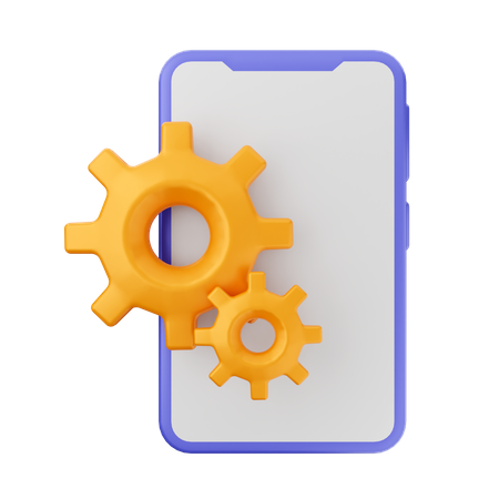 Mobile Setting  3D Icon