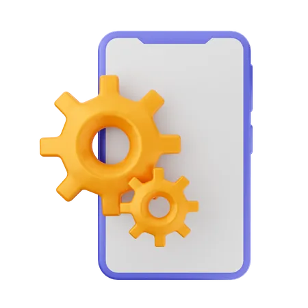 Mobile Setting  3D Icon