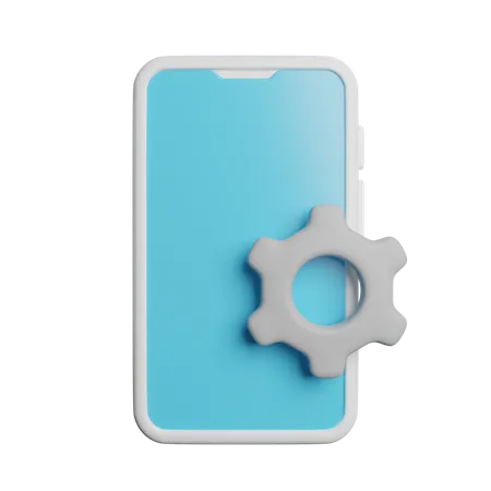 Mobile Setting  3D Icon