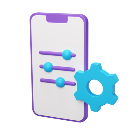 Mobile Settings  3D Icon