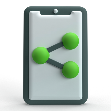 Mobile Share  3D Icon