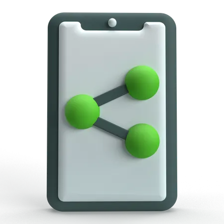 Mobile Share  3D Icon
