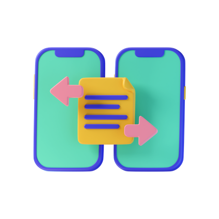 Mobile Sharing  3D Icon