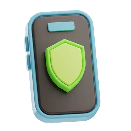 Mobile Shield  3D Icon