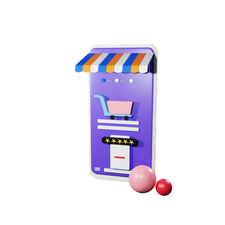 Mobile Shop  3D Illustration