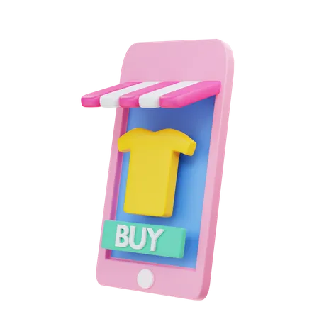 Mobile shop  3D Illustration