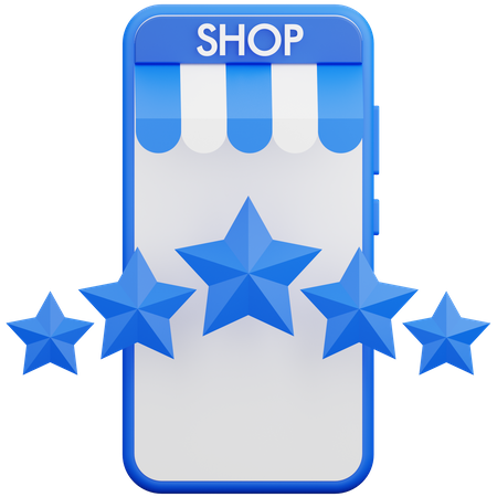 Mobile Shop Rating  3D Icon